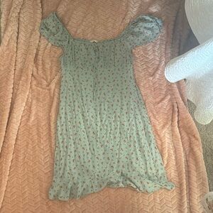 Turquoise flower print sundress